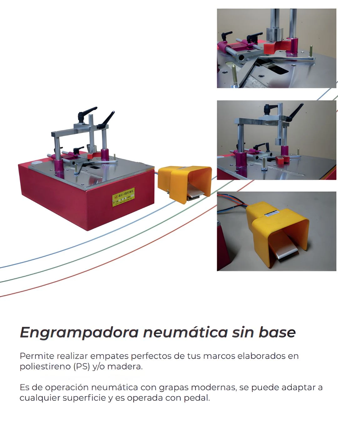 Engrampadora neumática sin base